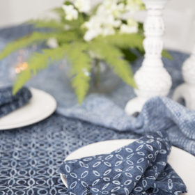 Linen Napkin - Indigo Rings - Image 2