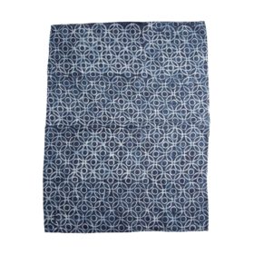 Linen Tea Towel - Indigo Rings
